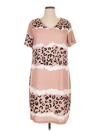 Pre-owned Shein Curve Casual Dress In Brown