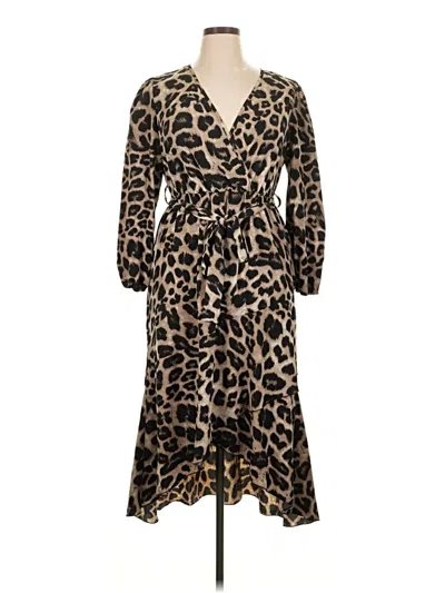 Pre-owned Shein Curve Casual Dress In Brown