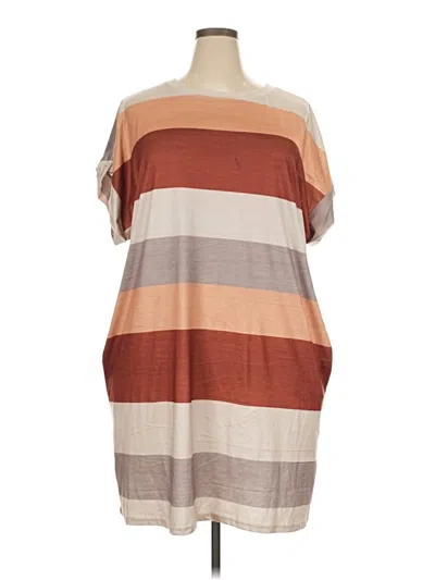 Pre-owned Shein Curve Casual Dress In Brown