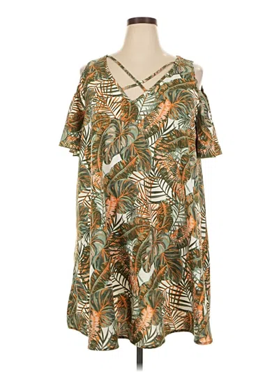Pre-owned Shein Curve Casual Dress In Brown