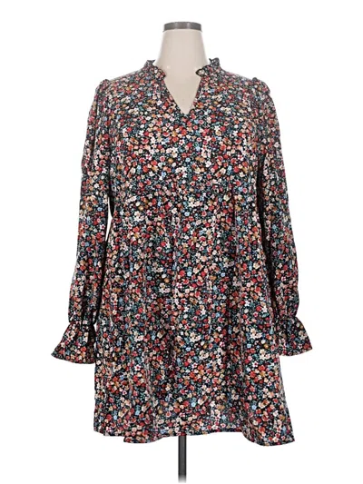 Pre-owned Shein Curve Casual Dress In Brown