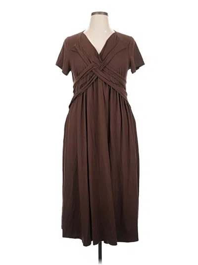 Pre-owned Shein Curve Casual Dress In Brown