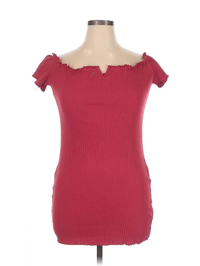 Pre-owned Shein Curve Casual Dress In Burgundy
