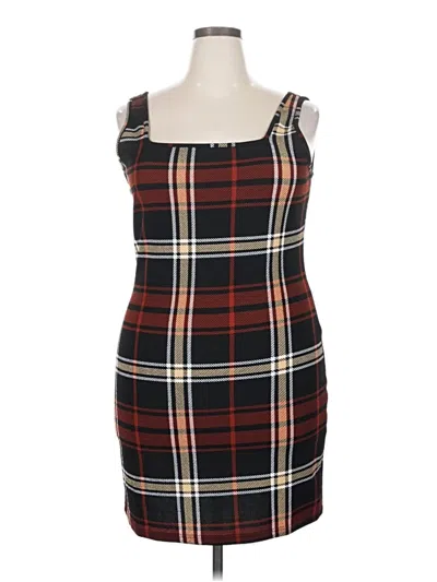 Pre-owned Shein Curve Casual Dress In Burgundy