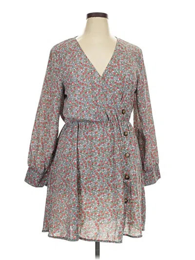 Pre-owned Shein Curve Casual Dress In Gray
