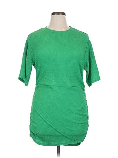 Pre-owned Shein Curve Casual Dress In Green