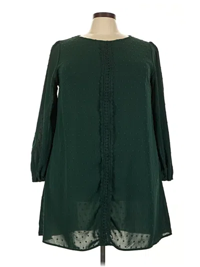 Pre-owned Shein Curve Casual Dress In Green