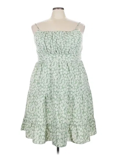 Pre-owned Shein Curve Casual Dress In Green