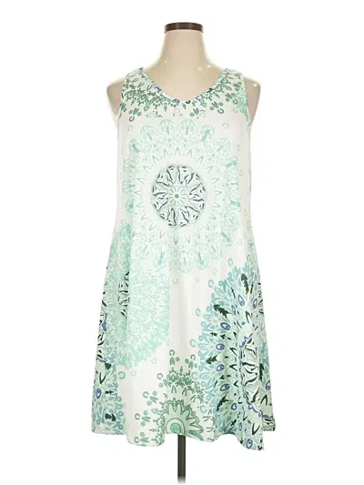 Pre-owned Shein Curve Casual Dress In Green