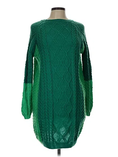 Pre-owned Shein Curve Casual Dress In Green