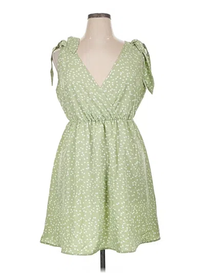 Pre-owned Shein Curve Casual Dress In Green
