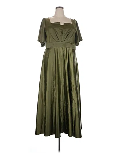 Pre-owned Shein Curve Casual Dress In Green