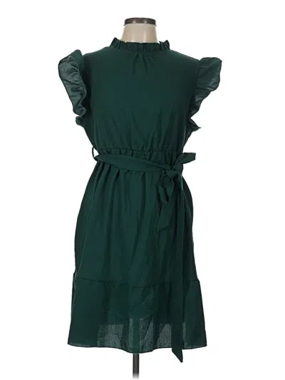 Pre-owned Shein Curve Casual Dress In Green