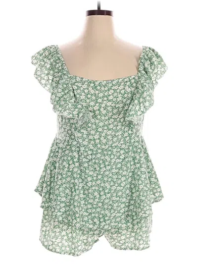 Pre-owned Shein Curve Casual Dress In Green