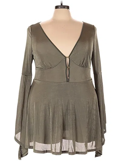 Pre-owned Shein Curve Casual Dress In Green