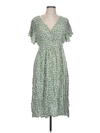 Pre-owned Shein Curve Casual Dress In Green