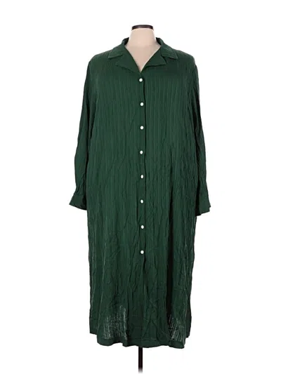 Pre-owned Shein Curve Casual Dress In Green