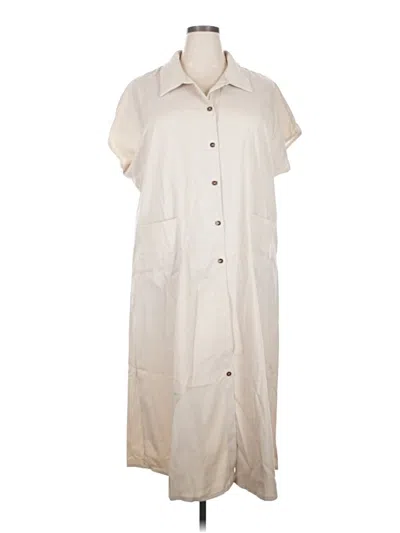 Pre-owned Shein Curve Casual Dress In Ivory