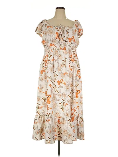 Pre-owned Shein Curve Casual Dress In Ivory