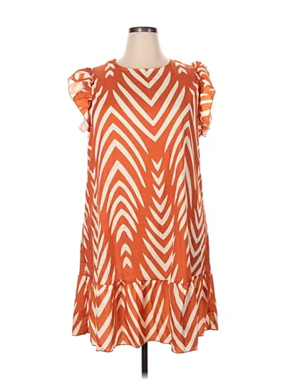 Pre-owned Shein Curve Casual Dress In Orange