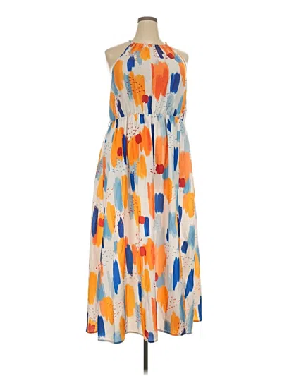 Pre-owned Shein Curve Casual Dress In Orange
