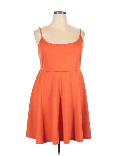 Pre-owned Shein Curve Casual Dress In Orange