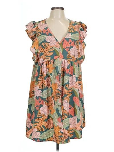 Pre-owned Shein Curve Casual Dress In Orange