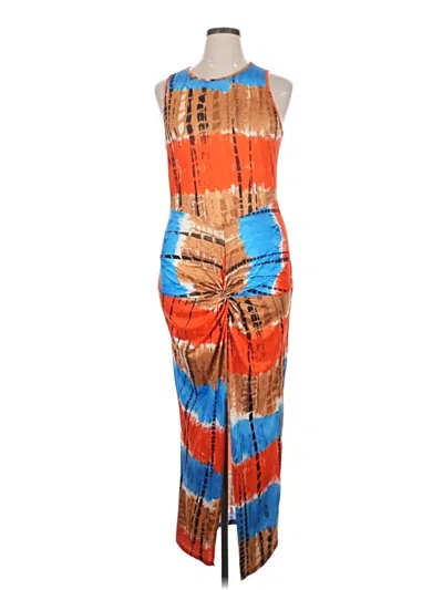 Pre-owned Shein Curve Casual Dress In Orange