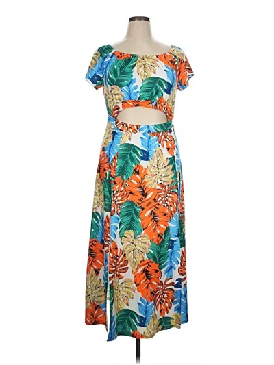 Pre-owned Shein Curve Casual Dress In Orange