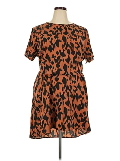 Pre-owned Shein Curve Casual Dress In Orange