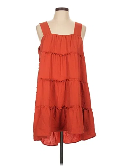 Pre-owned Shein Curve Casual Dress In Orange