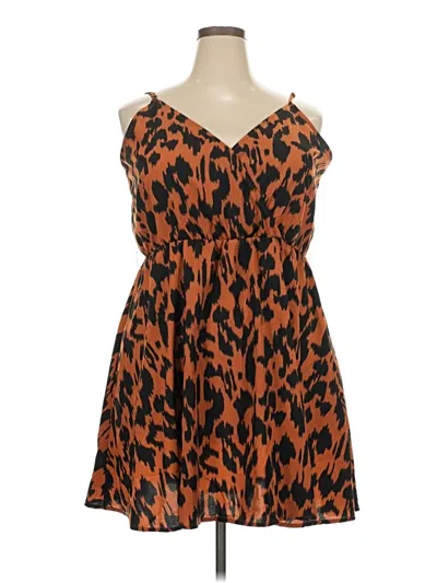 Pre-owned Shein Curve Casual Dress In Orange