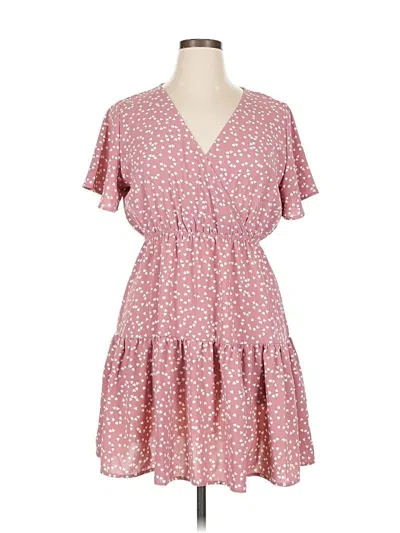 Pre-owned Shein Curve Casual Dress In Pink