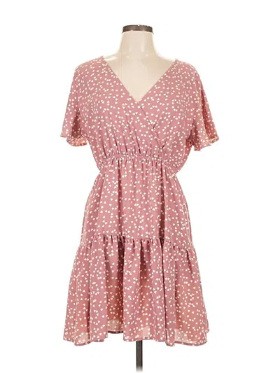 Pre-owned Shein Curve Casual Dress In Pink