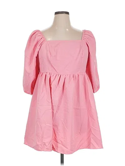 Pre-owned Shein Curve Casual Dress In Pink