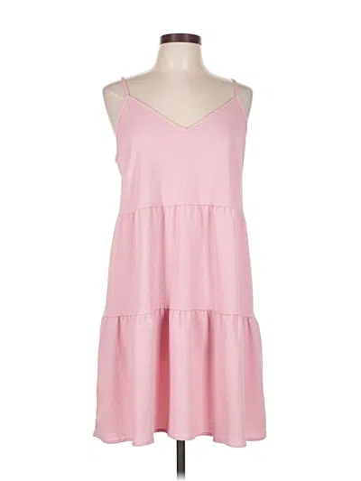 Pre-owned Shein Curve Casual Dress In Pink