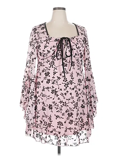 Pre-owned Shein Curve Casual Dress In Pink