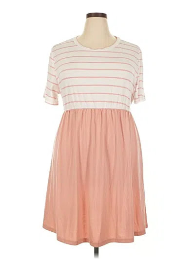 Pre-owned Shein Curve Casual Dress In Pink