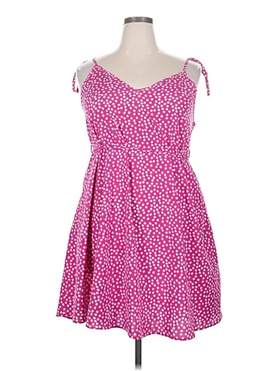 Pre-owned Shein Curve Casual Dress In Pink
