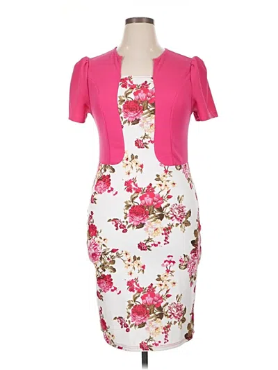 Pre-owned Shein Curve Casual Dress In Pink