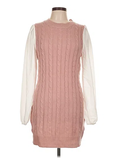 Pre-owned Shein Curve Casual Dress In Pink