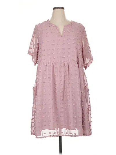 Pre-owned Shein Curve Casual Dress In Pink