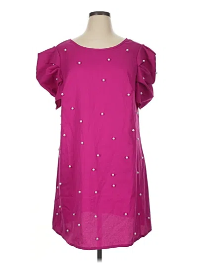 Pre-owned Shein Curve Casual Dress In Pink