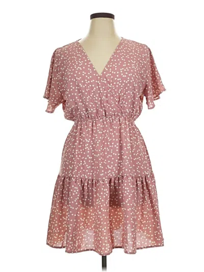 Pre-owned Shein Curve Casual Dress In Pink