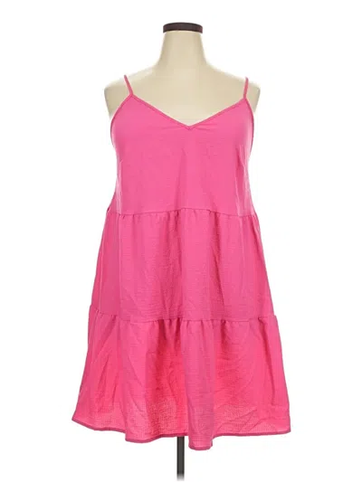 Pre-owned Shein Curve Casual Dress In Pink