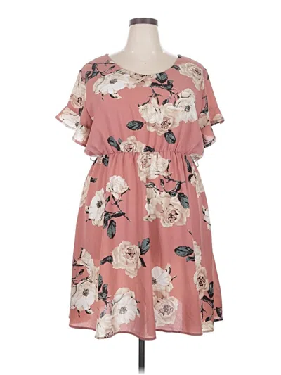 Pre-owned Shein Curve Casual Dress In Pink