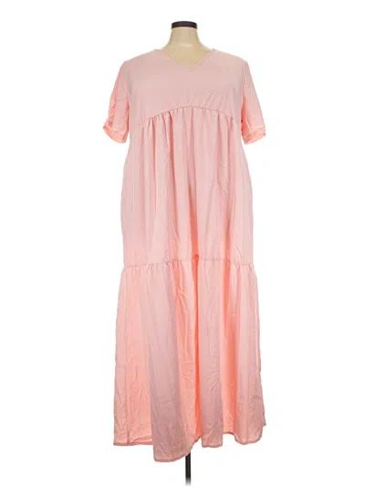Pre-owned Shein Curve Casual Dress In Pink
