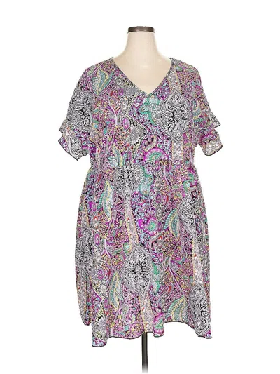 Pre-owned Shein Curve Casual Dress In Purple