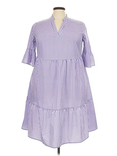 Pre-owned Shein Curve Casual Dress In Purple