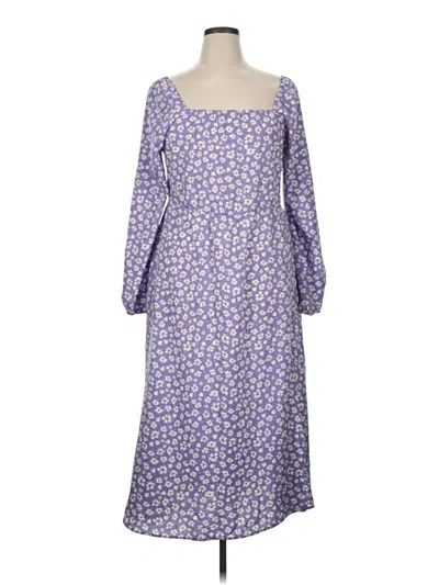 Pre-owned Shein Curve Casual Dress In Purple